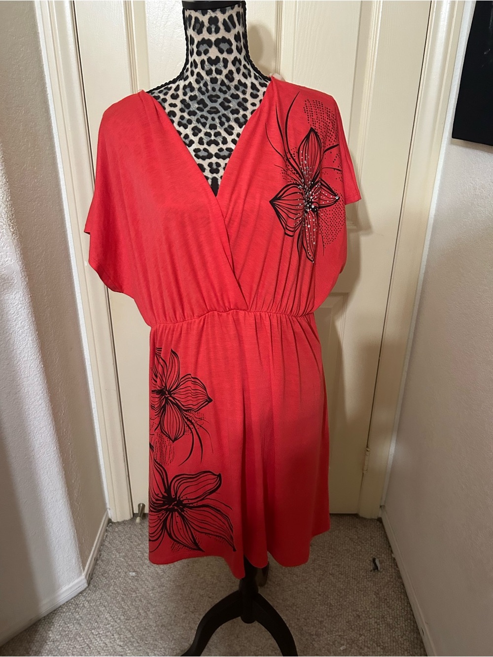 Delirious Red Floral Dress
